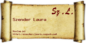Szender Laura névjegykártya